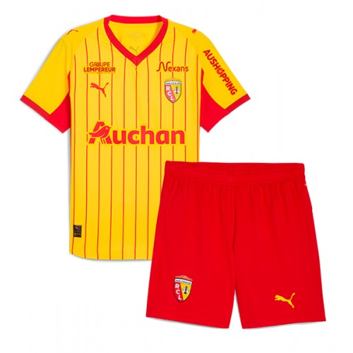 Fotbalové Dres RC Lens Dětské Domácí 2025-26 Krátký Rukáv (+ trenýrky)